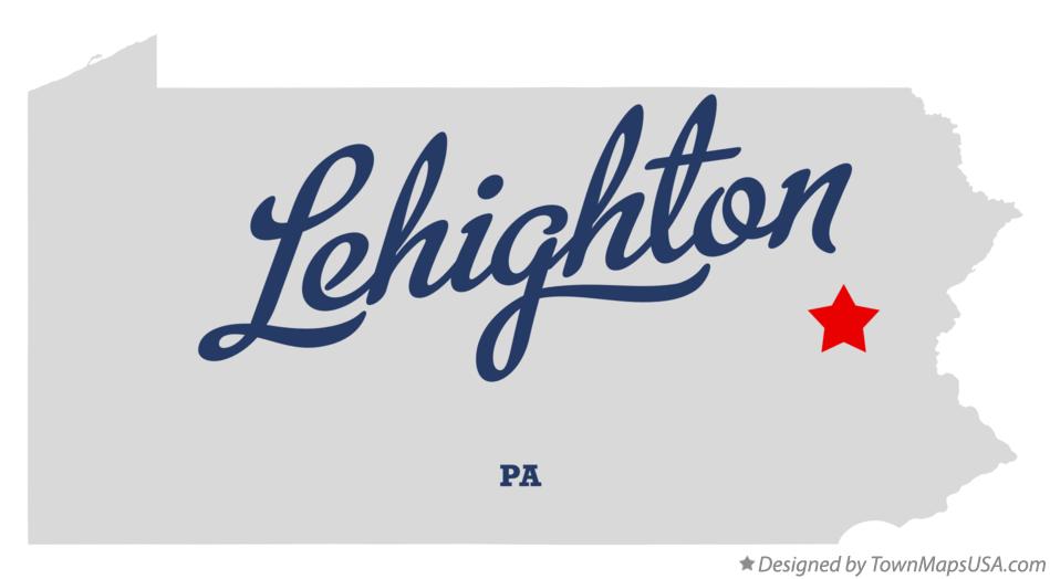 Map of Lehighton Pennsylvania PA