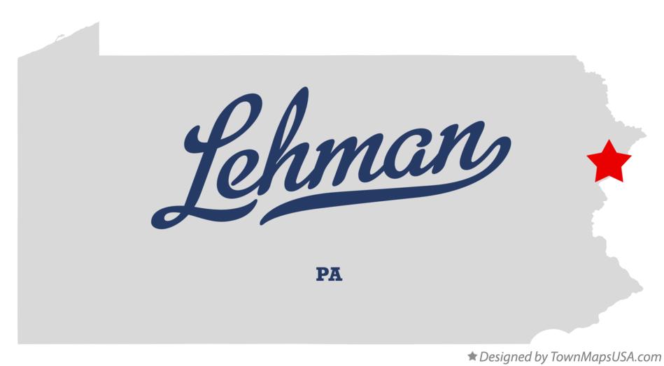 Map of Lehman Pennsylvania PA
