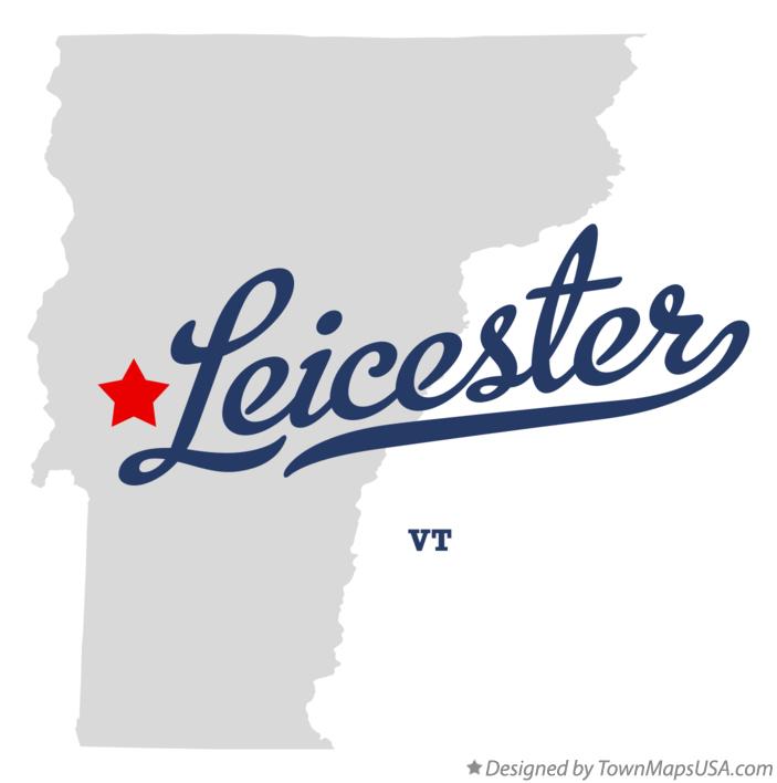 Map of Leicester Vermont VT