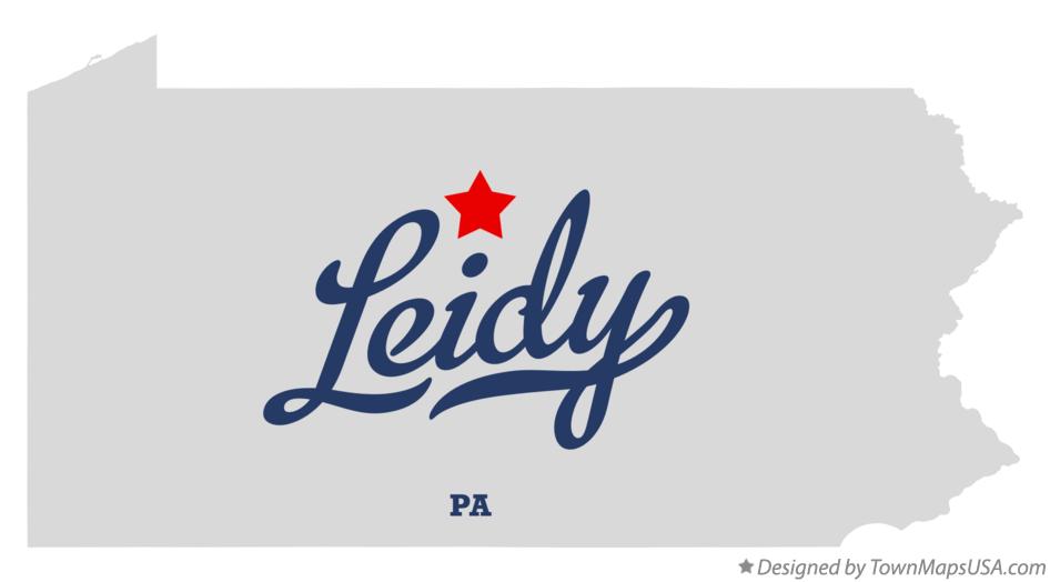 Map of Leidy Pennsylvania PA