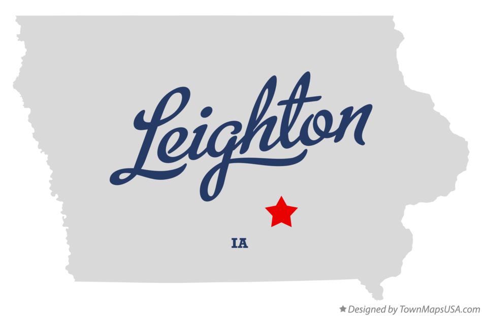 Map of Leighton Iowa IA