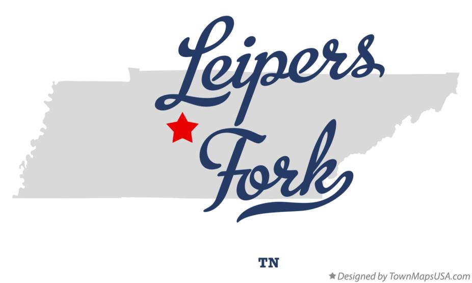 Map of Leipers Fork Tennessee TN