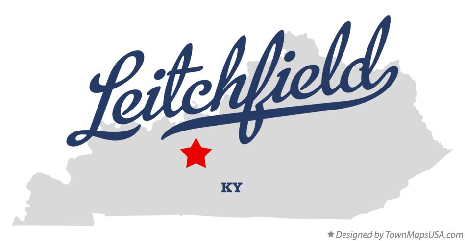 Map of Leitchfield Kentucky KY