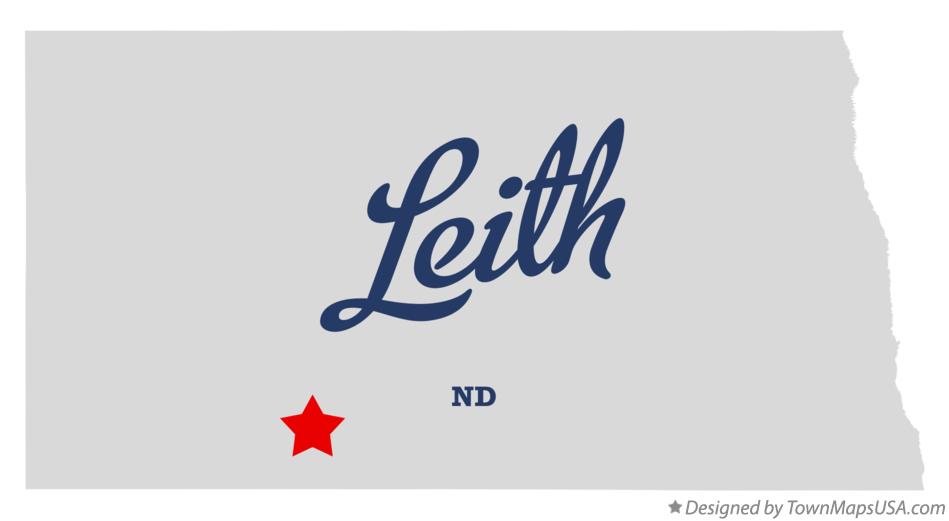 Map of Leith North Dakota ND