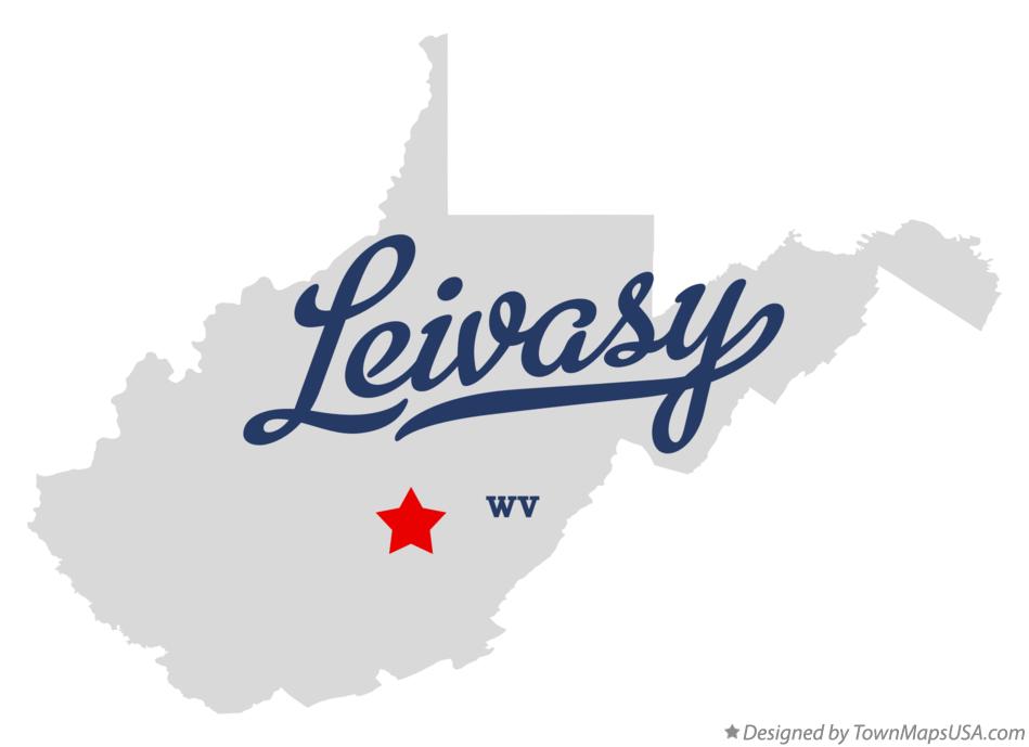 Map of Leivasy West Virginia WV