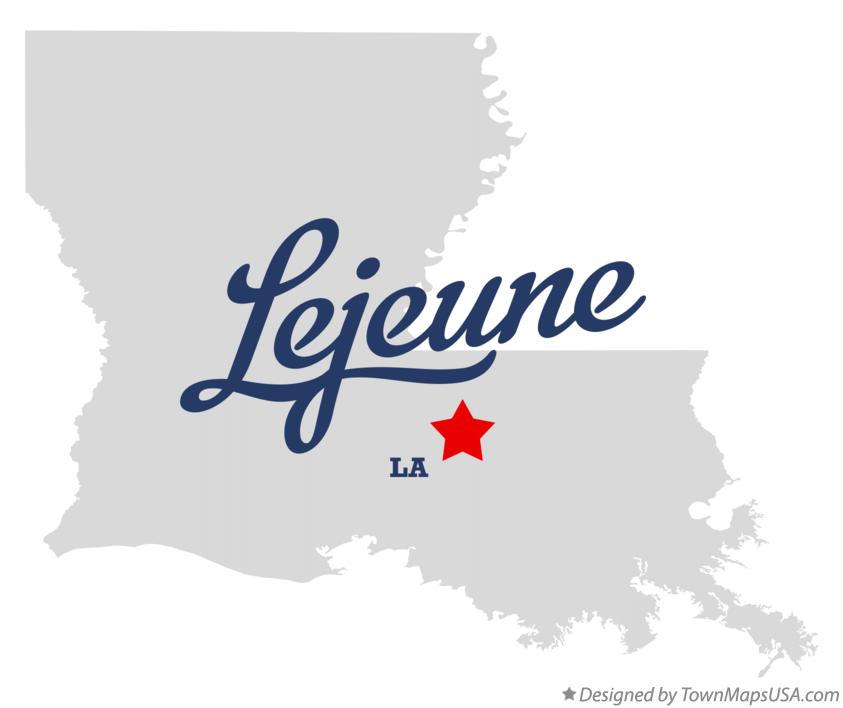 Map of Lejeune Louisiana LA