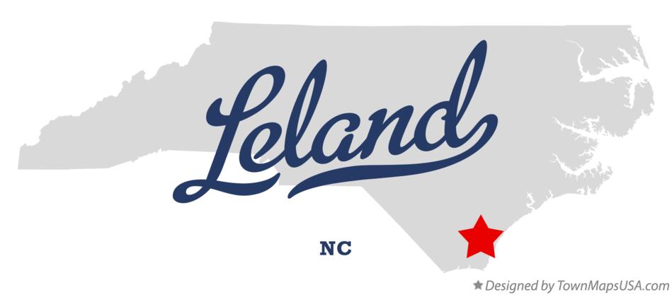 Map of Leland North Carolina NC