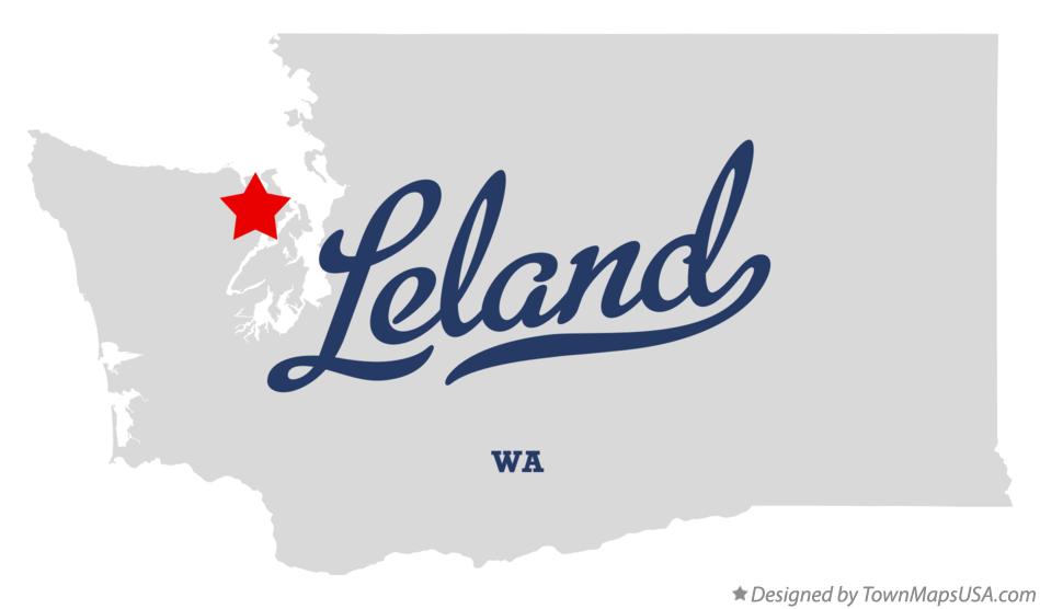 Map of Leland Washington WA