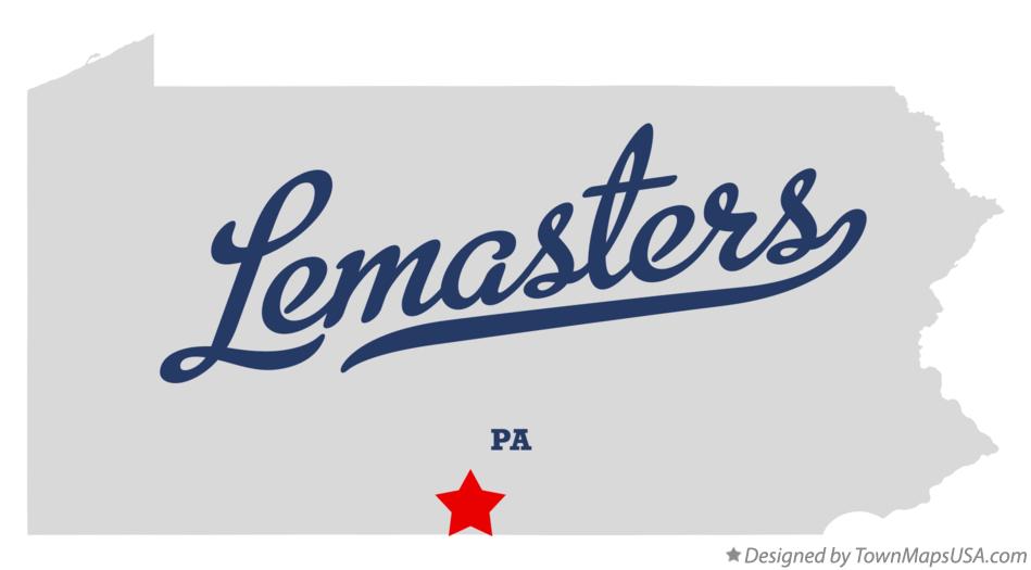Map of Lemasters Pennsylvania PA