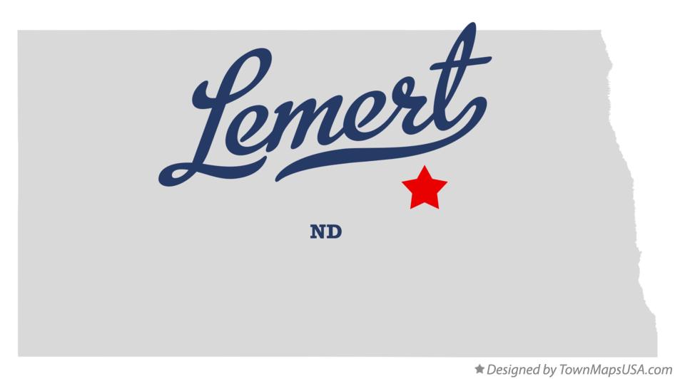 Map of Lemert North Dakota ND