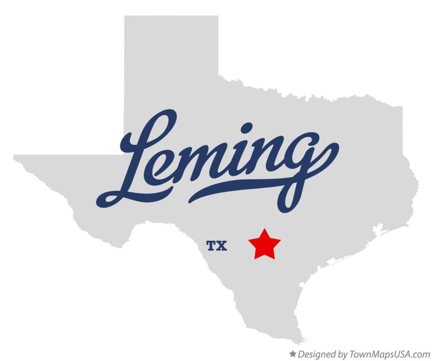 Map of Leming Texas TX