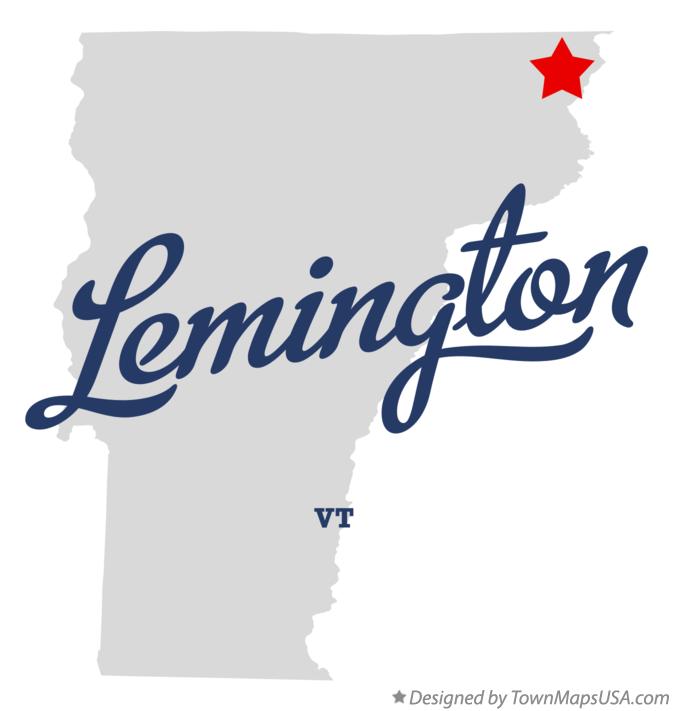 Map of Lemington Vermont VT