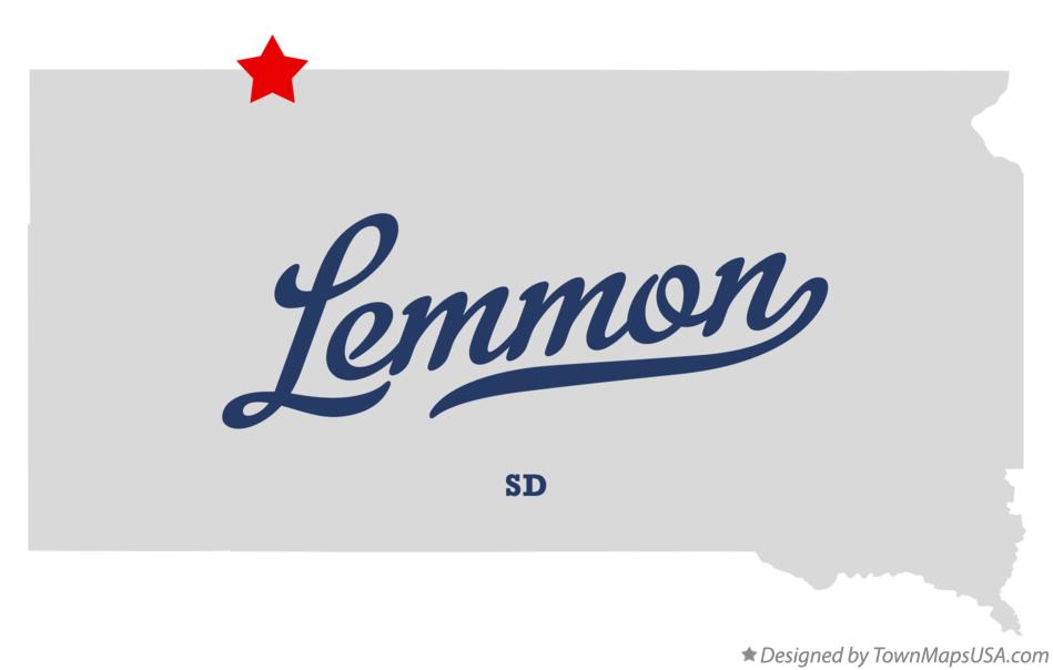 Map of Lemmon South Dakota SD