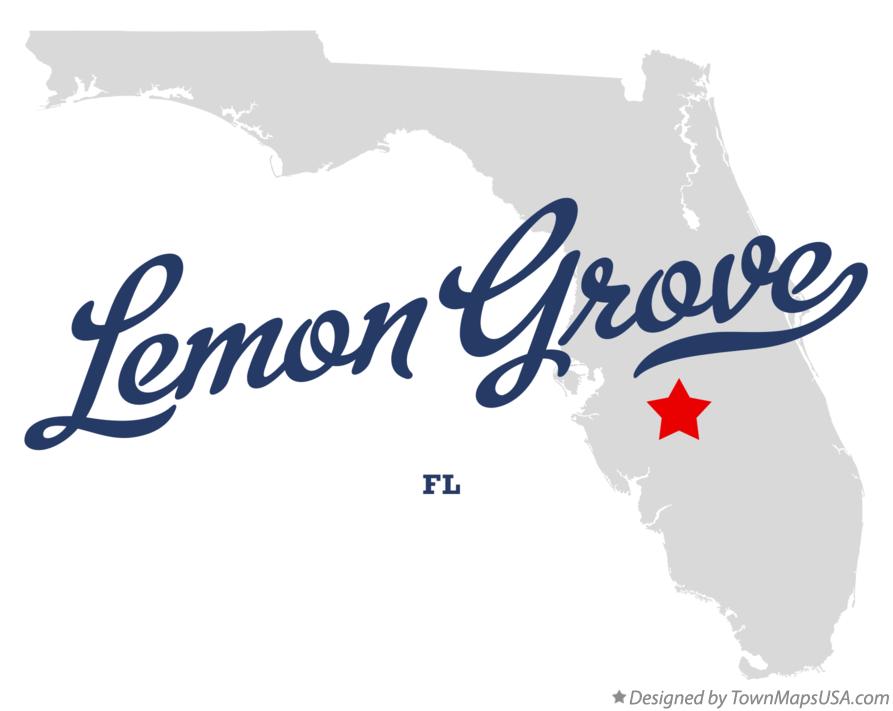 Map of Lemon Grove Florida FL