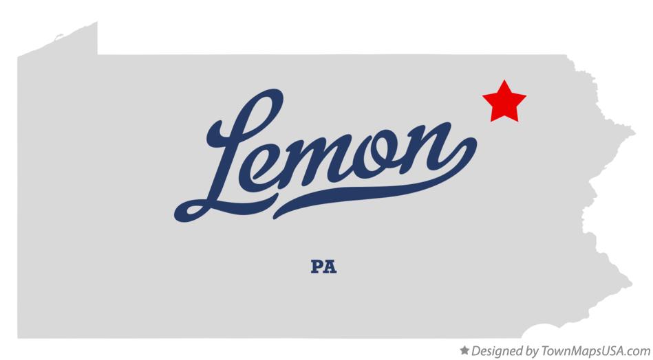 Map of Lemon Pennsylvania PA