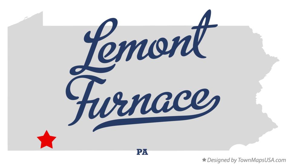 Map of Lemont Furnace Pennsylvania PA