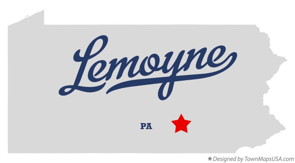 Map of Lemoyne Pennsylvania PA