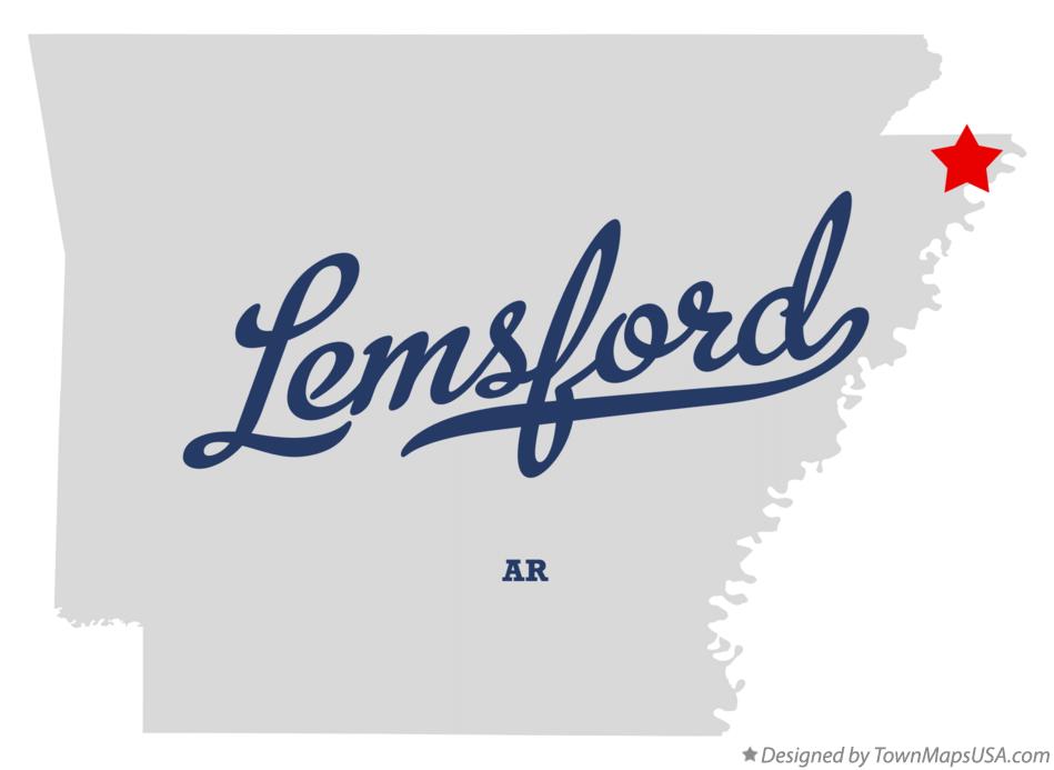 Map of Lemsford Arkansas AR
