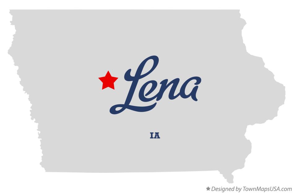 Map of Lena Iowa IA