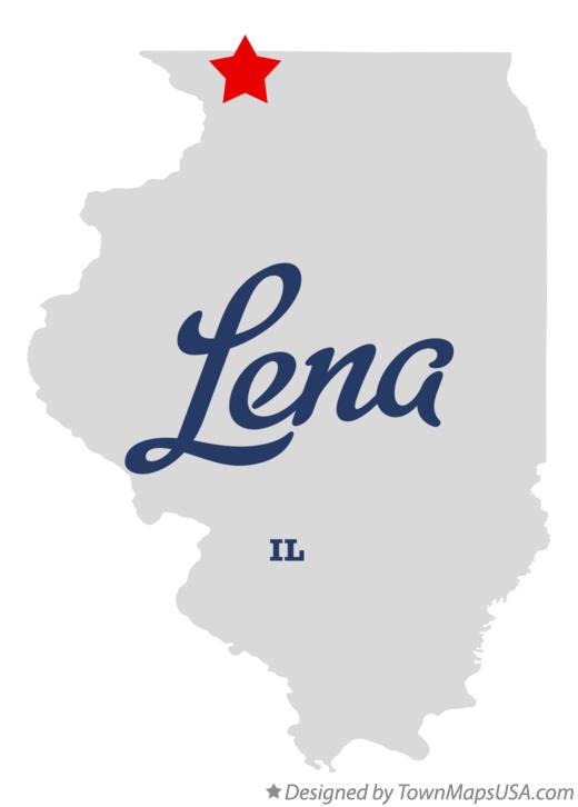 Map of Lena Illinois IL