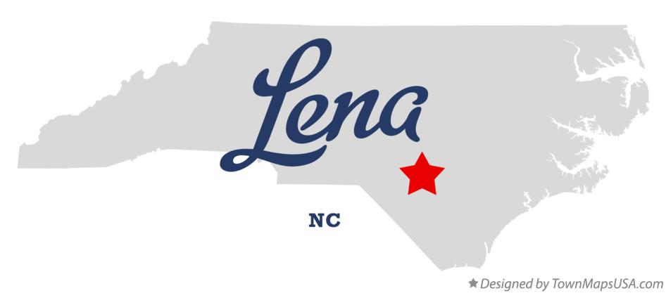 Map of Lena North Carolina NC