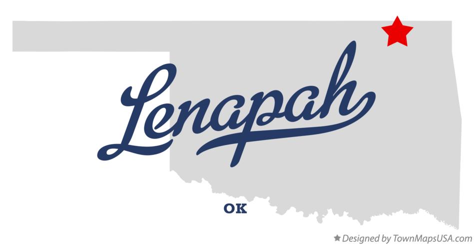 Map of Lenapah Oklahoma OK
