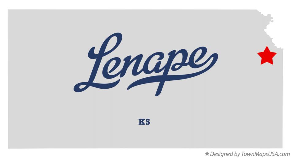 Map of Lenape Kansas KS
