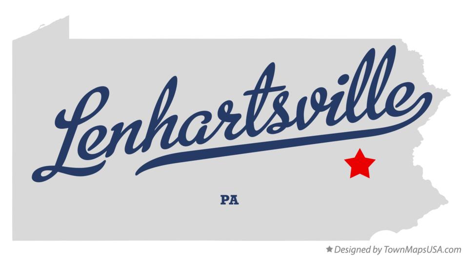 Map of Lenhartsville Pennsylvania PA