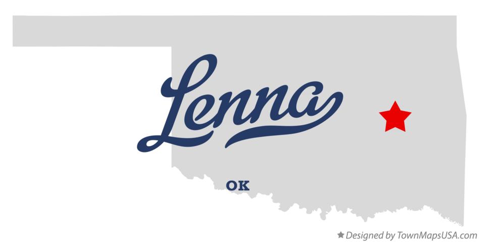 Map of Lenna Oklahoma OK