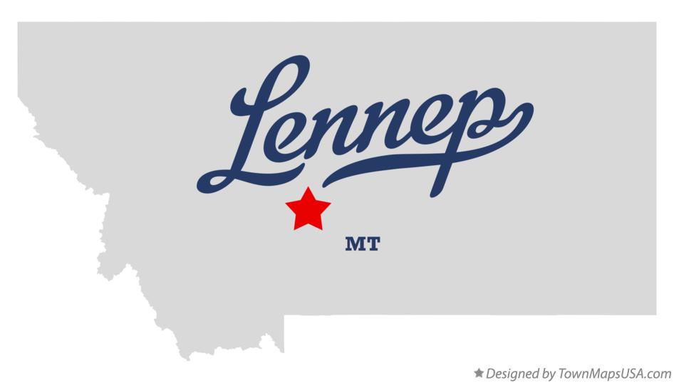 Map of Lennep Montana MT