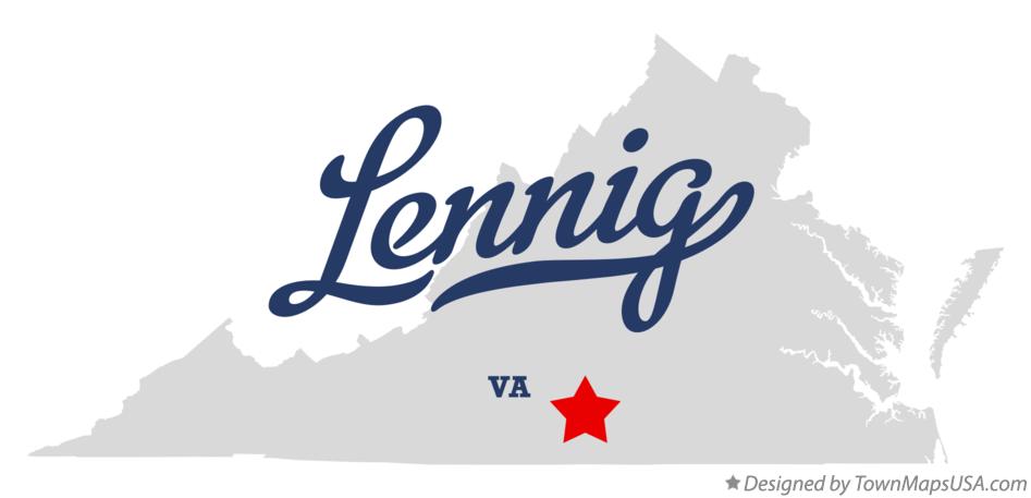 Map of Lennig Virginia VA