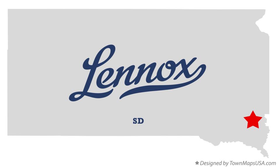 Map of Lennox South Dakota SD