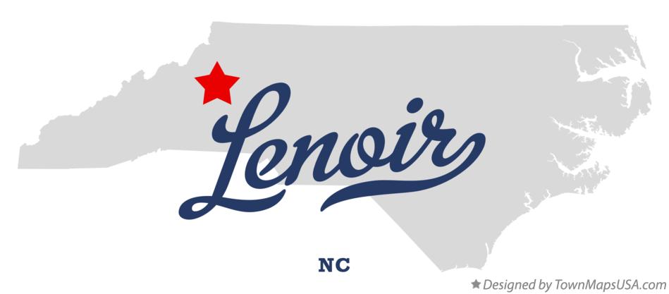 Map of Lenoir North Carolina NC