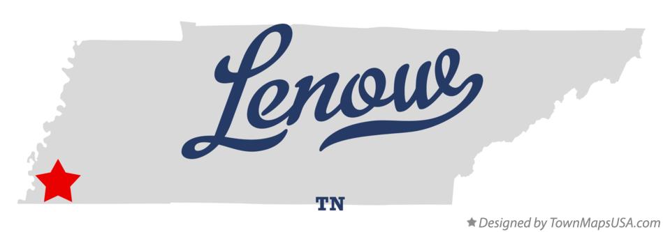 Map of Lenow Tennessee TN