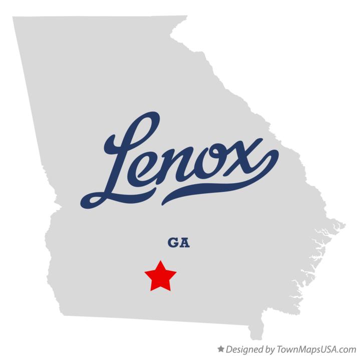 Map of Lenox Georgia GA