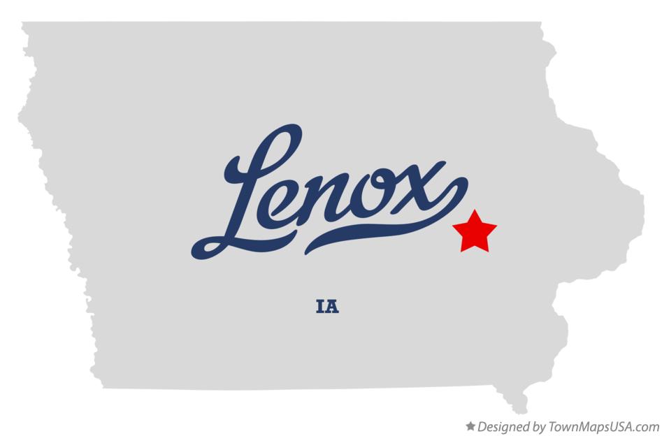 Map of Lenox Iowa IA