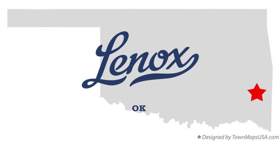 Map of Lenox Oklahoma OK