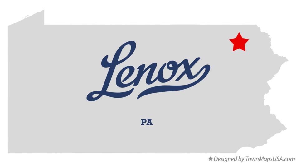 Map of Lenox Pennsylvania PA