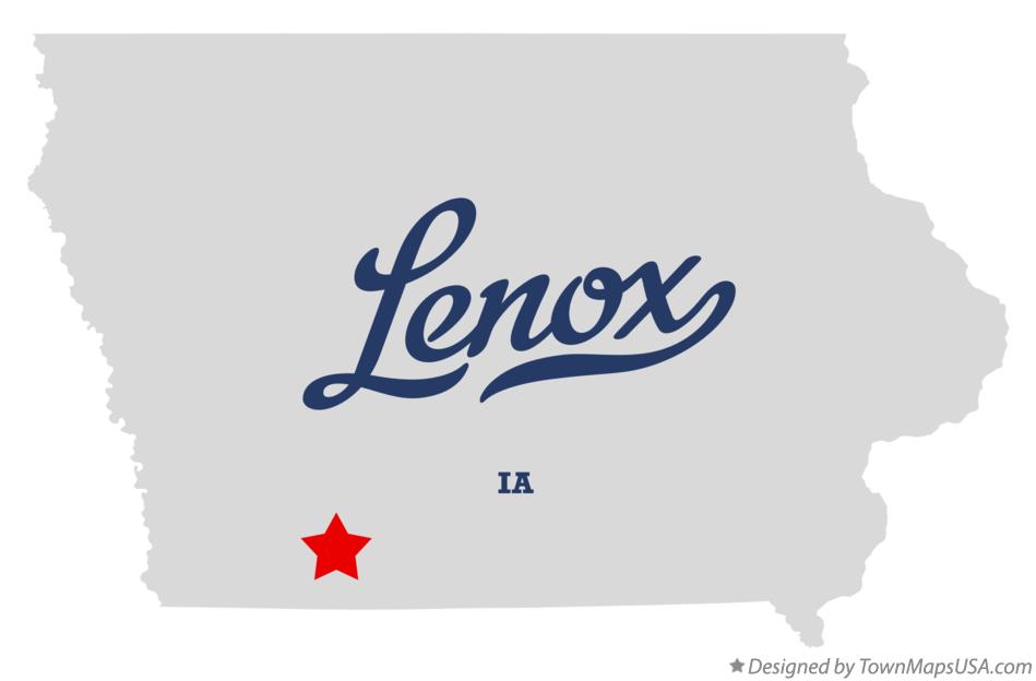Map of Lenox Iowa IA