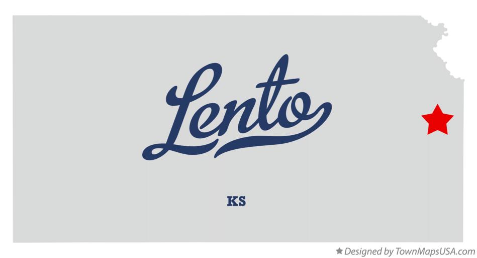 Map of Lento Kansas KS
