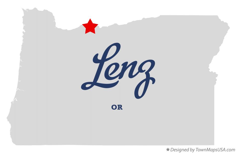 Map of Lenz Oregon OR