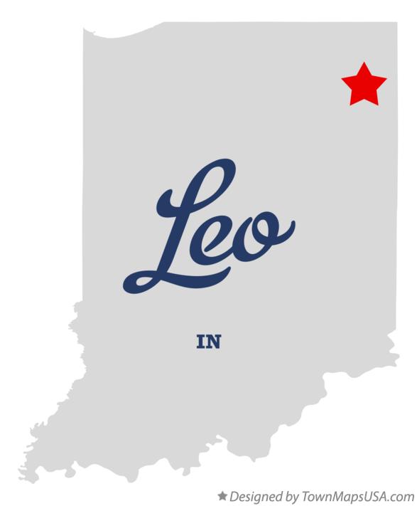 Map of Leo Indiana IN