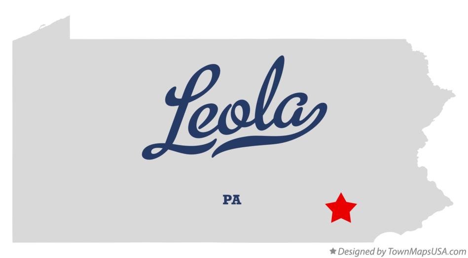 Map of Leola Pennsylvania PA