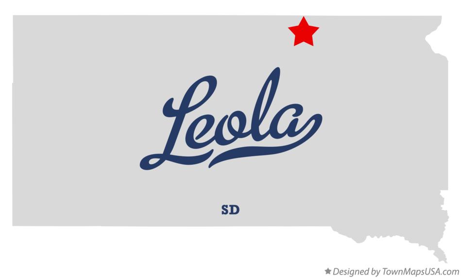 Map of Leola South Dakota SD