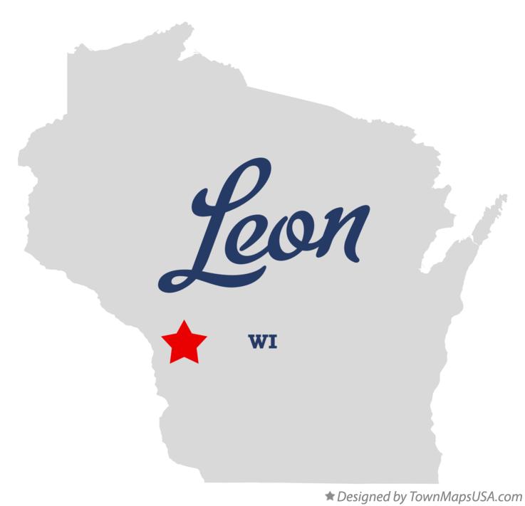 Map of Leon Wisconsin WI