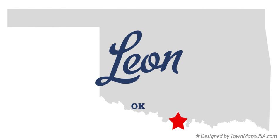Map of Leon Oklahoma OK