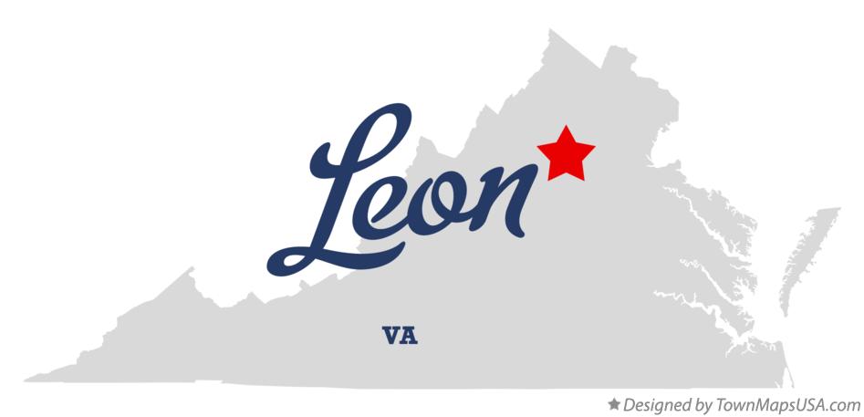 Map of Leon Virginia VA