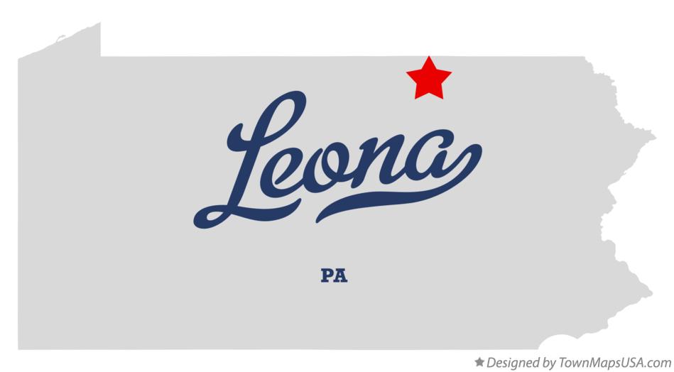 Map of Leona Pennsylvania PA