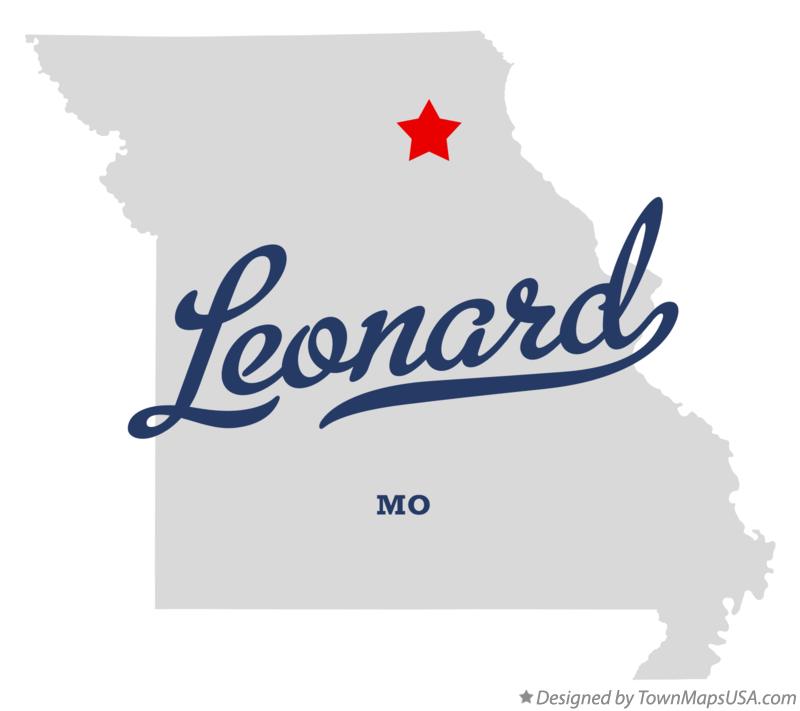 Map of Leonard Missouri MO