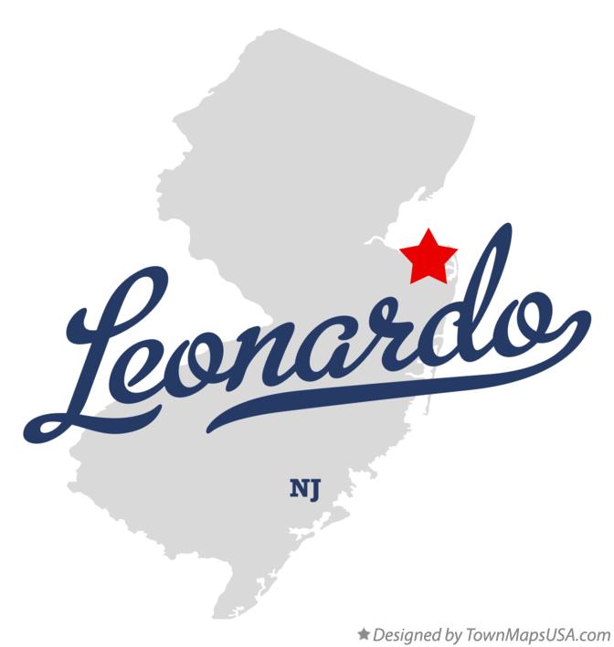 Map of Leonardo New Jersey NJ